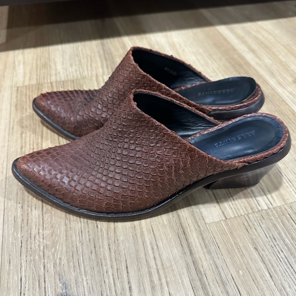 All saints  Jackson leather mules sz 8  good condition - Picture 2 of 10